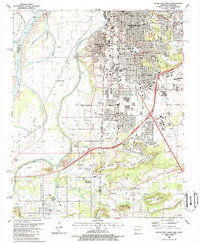 Download a high-resolution, GPS-compatible USGS topo map for South Fort Smith, AR (1988 edition)