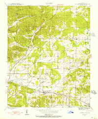 1943 Map of Sulphur Rock, AR, 1956 Print