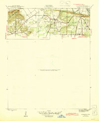 1942 Map of Jamestown, 1945 Print