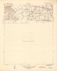 1942 Map of Jamestown, 1945 Print