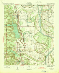 Download a high-resolution, GPS-compatible USGS topo map for Woodson, AR (1945 edition)