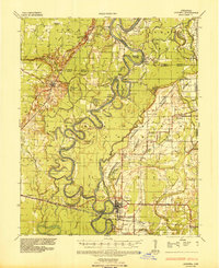 1935 Map of Augusta, 1938 Print