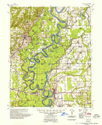 preview thumbnail of historical topo map of Augusta, AR in 1957