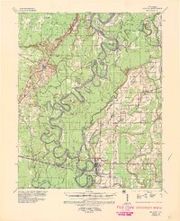1935 Map of Augusta, 1957 Print