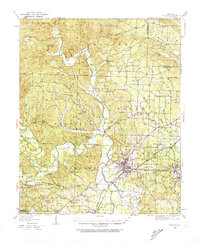1938 Map of Benton, 1974 Print