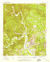 1938 Map of Benton, 1958 Print