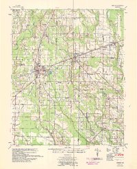 1958 Map of Brinkley, 1959 Print