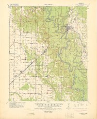1935 Map of Clarendon, 1943 Print