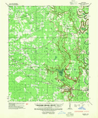 1935 Map of Drew County, AR, 1954 Print