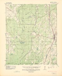 1936 Map of Eudora, 1943 Print