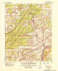 1939 Map of Tipton County, TN, 1954 Print