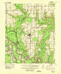 1935 Map of Gillett, 1953 Print