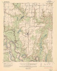 1935 Map of Gillett, 1945 Print