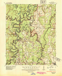 1935 Map of Gregory, AR, 1946 Print
