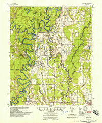 Download a high-resolution, GPS-compatible USGS topo map for Gregory, AR (1957 edition)