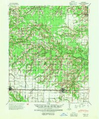 Download a high-resolution, GPS-compatible USGS topo map for Hazen, AR (1954 edition)