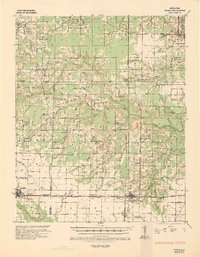 1935 Map of Hazen, AR, 1936 Print