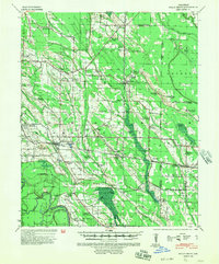 1940 Map of Holly Grove, 1954 Print