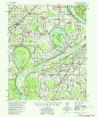 preview thumbnail of historical topo map of Horseshoe Lake, AR in 1954