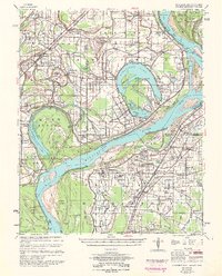 1954 Map of Horseshoe Lake, AR, 1961 Print
