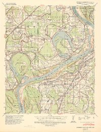 1939 Map of Horseshoe Lake, 1941 Print