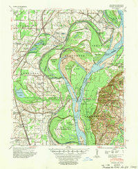 Download a high-resolution, GPS-compatible USGS topo map for Jericho, AR (1952 edition)