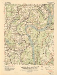 1939 Map of Jericho, AR, 1941 Print