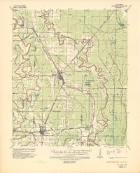 1936 Map of McGehee, 1937 Print