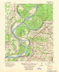 preview thumbnail of historical topo map of Mellwood, AR in 1954