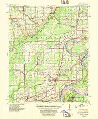 Download a high-resolution, GPS-compatible USGS topo map for Modoc, AR (1951 edition)