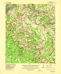 1935 Map of Noble Lake, 1949 Print