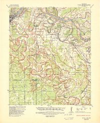 1935 Map of Noble Lake, 1944 Print