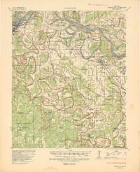 1935 Map of Noble Lake, 1939 Print
