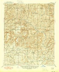 1936 Map of Ozone, AR, 1949 Print