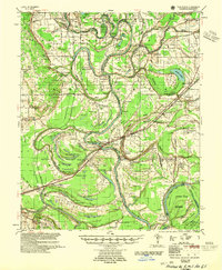 Download a high-resolution, GPS-compatible USGS topo map for Park Place, AR (1955 edition)