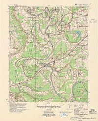 Download a high-resolution, GPS-compatible USGS topo map for Park Place, AR (1955 edition)