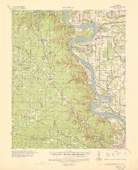 1935 Map of Grant County, AR, 1937 Print
