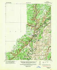 1935 Map of Powhatan, 1949 Print