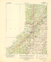 1935 Map of Powhatan, 1936 Print