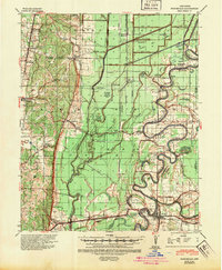 preview thumbnail of historical topo map of Cross County, AR in 1940