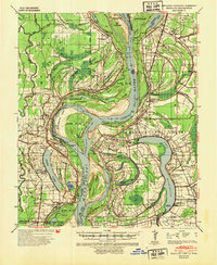 1939 Map of Readland, 1954 Print