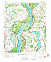 preview thumbnail of historical topo map of Chicot County, AR in 1972