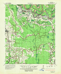 1935 Map of Red Fork, 1953 Print