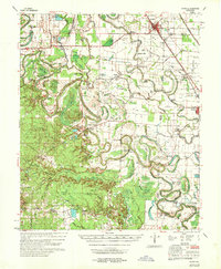 Download a high-resolution, GPS-compatible USGS topo map for Rotan, AR (1968 edition)