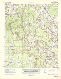 1935 Map of Rotan, 1942 Print