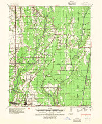 1940 Map of Woodruff County, AR, 1954 Print