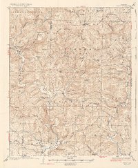 preview thumbnail of historical topo map of Pope County, AR in 1934