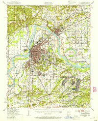Download a high-resolution, GPS-compatible USGS topo map for Van Buren, AR (1954 edition)