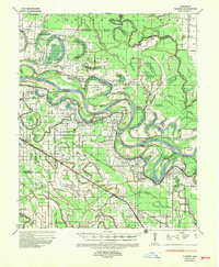 preview thumbnail of historical topo map of Lincoln County, AR in 1935