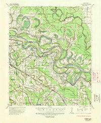 1935 Map of Arkansas County, AR, 1947 Print